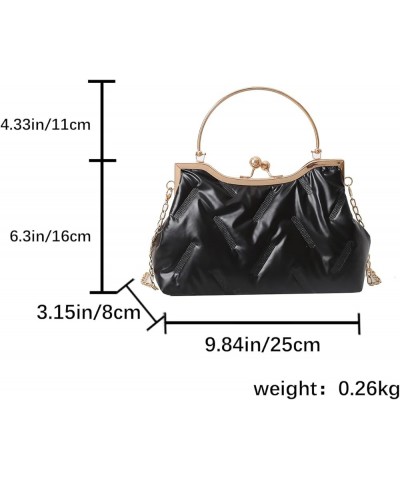 Small Ruched Crossbody Bag Elegant Mini Clutch Purse Evening Party Satchel Bag Tote Handbags Purse Black $12.87 Totes