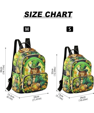 Mini Backpack Purse for Women, Patrick Day Man Clover Shamrock Travel Bag Casual Daypack Shoulder Bag Small $18.87 Backpacks