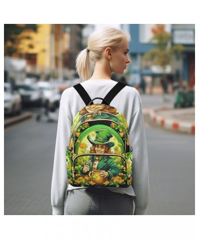 Mini Backpack Purse for Women, Patrick Day Man Clover Shamrock Travel Bag Casual Daypack Shoulder Bag Small $18.87 Backpacks