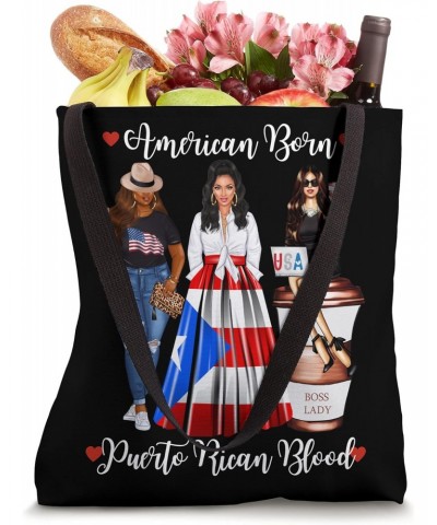 American Born Puerto Rican Blood Puerto Rico Womens Flag Tote Bag $15.67 Totes