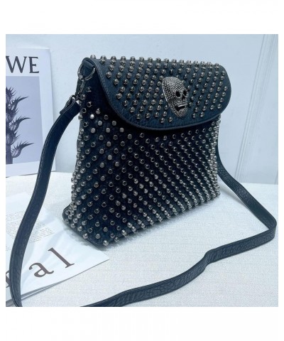 Skull Tote Bags Women Handbags Rivet Purse Shoulder Bag Faux Leather Totes Punk Hip Hop Satchel Style Handbags Skull02 $22.53...