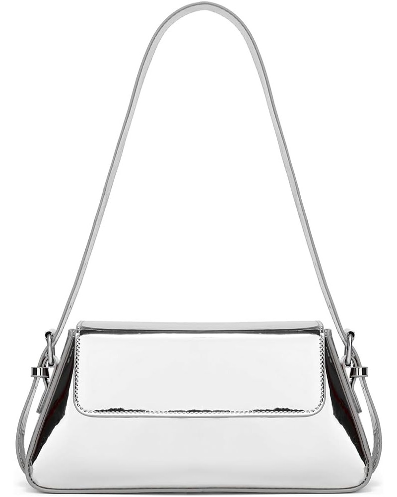 Evening Bag Purse Y2K Sliver Gold Clutch Shoulder Handbag Party Metallic Purse A-silver $16.19 Evening Bags