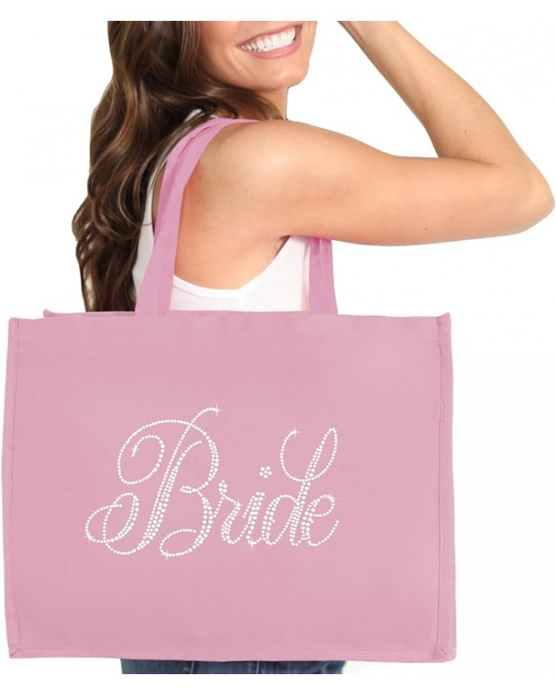 Bride & Bridal Party Jumbo Tote Bag - Bride, Bridesmaid, Maid of Honor Bridal Shower Gift Bride (Dusty Blush Pink) $10.11 Totes