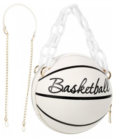 1pc Basketball Bag Across Body Bag for Women Mini Basketballs Women Crossbody Pouch Cross Body Tote Bag White $11.68 Crossbod...