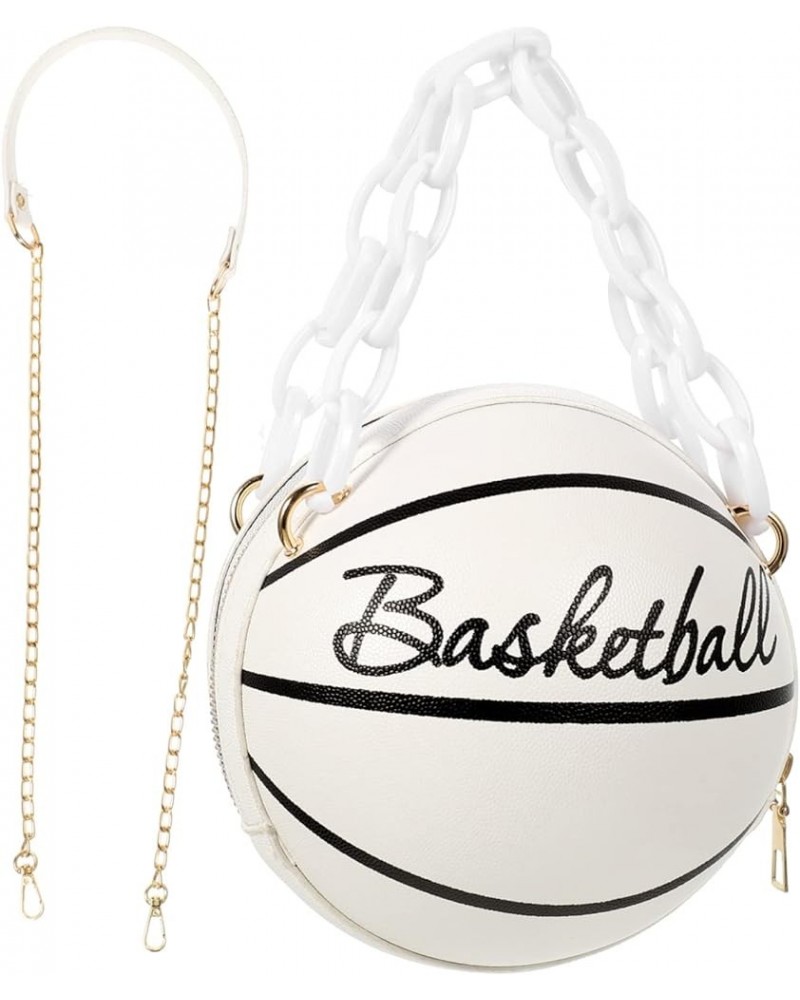 1pc Basketball Bag Across Body Bag for Women Mini Basketballs Women Crossbody Pouch Cross Body Tote Bag White $11.68 Crossbod...