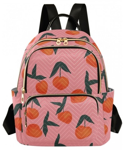 Pink Peach Fashion Backpack Purse for Women Multipurpose Casual Daypack with Multi Pockets & Secured Zipper Anti-Theft Rucksa...