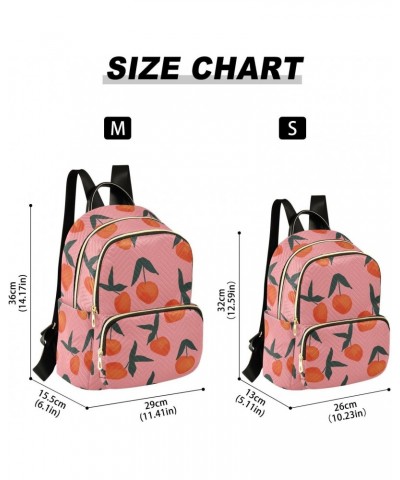 Pink Peach Fashion Backpack Purse for Women Multipurpose Casual Daypack with Multi Pockets & Secured Zipper Anti-Theft Rucksa...