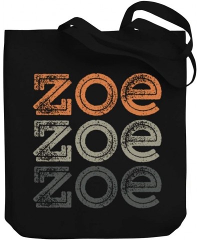 Zoe repeat retro Canvas Tote Bag 10.5" x 16" x 4 $18.40 Totes