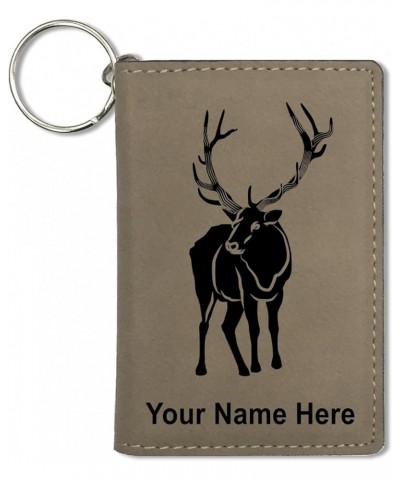 ID Holder Wallet, Elk, Personalized Engraving Included (Rustic) Light Brown $13.16 Wallets