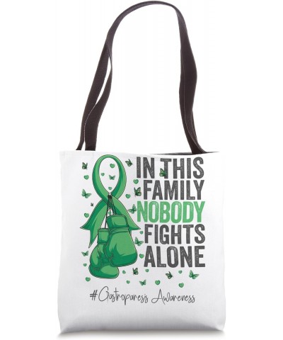 Green Ribbon Survivor Fighter Gastroparesis Awareness Tote Bag $10.80 Totes