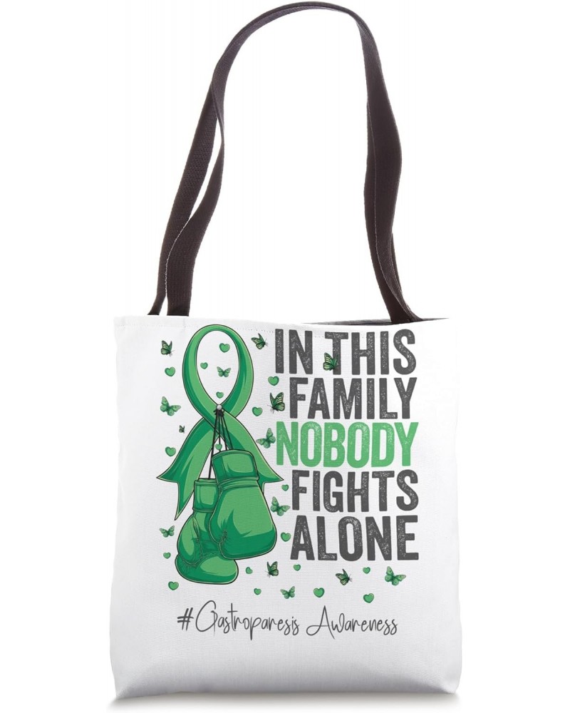 Green Ribbon Survivor Fighter Gastroparesis Awareness Tote Bag $10.80 Totes