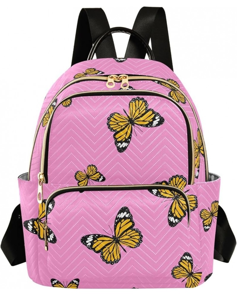 Mini Backpack Purse for Women Lightweight Girls Small Size Butterfly Pink School Teens College Traveling Medium $15.51 Backpacks