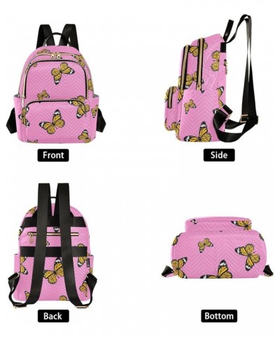 Mini Backpack Purse for Women Lightweight Girls Small Size Butterfly Pink School Teens College Traveling Medium $15.51 Backpacks