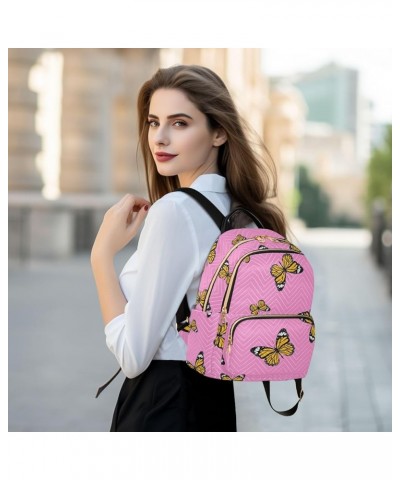 Mini Backpack Purse for Women Lightweight Girls Small Size Butterfly Pink School Teens College Traveling Medium $15.51 Backpacks