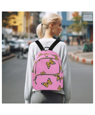 Mini Backpack Purse for Women Lightweight Girls Small Size Butterfly Pink School Teens College Traveling Medium $15.51 Backpacks