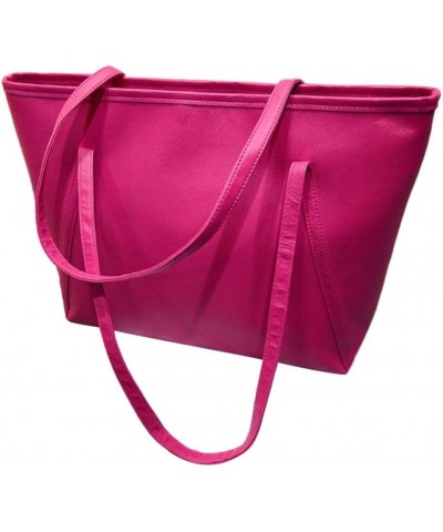 Capacity Solid Messenger High Women Bags Handbag Satchel Shoulder Ski Carriers Ski Tote Hot Pink $9.75 Totes