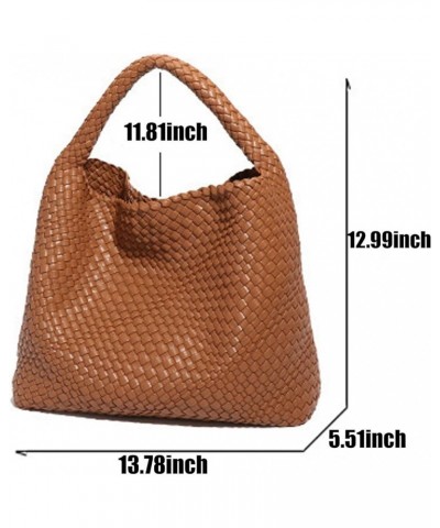 Leather Tote Bag for Women Woven Bag Woven Tote Bag Shoulder Bag Hobo Bag Crossbody Black $30.79 Totes