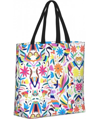 Cute Horse Print Fashion Tote Bag,Travel Handbag For Women, Hobo Bags, Work Shoulder Bags Crossbody Bag Mexican Otomi Animals...