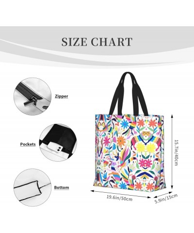 Cute Horse Print Fashion Tote Bag,Travel Handbag For Women, Hobo Bags, Work Shoulder Bags Crossbody Bag Mexican Otomi Animals...