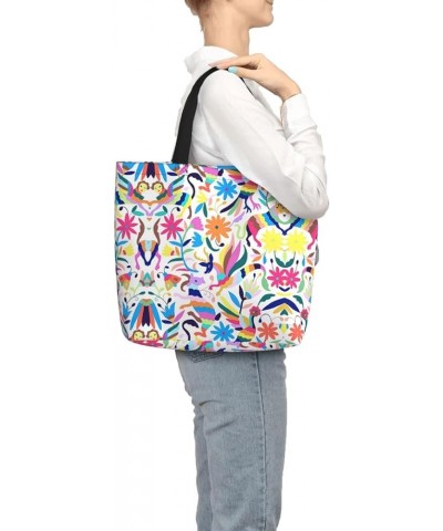 Cute Horse Print Fashion Tote Bag,Travel Handbag For Women, Hobo Bags, Work Shoulder Bags Crossbody Bag Mexican Otomi Animals...