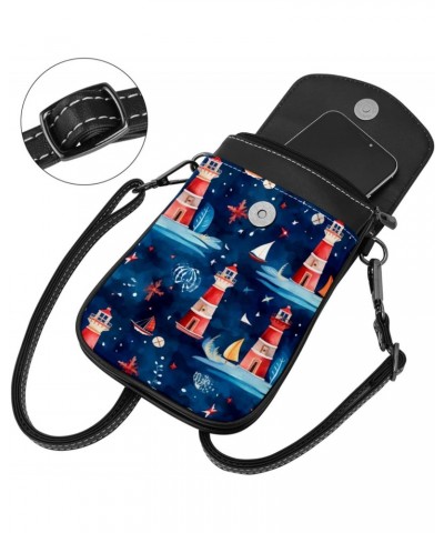 Crossbody Bags for Women,Crossbody Bag Men,Small Sling Bag,Anchor Lighthouse Ship Fish,Crossbody Purse $12.82 Crossbody Bags