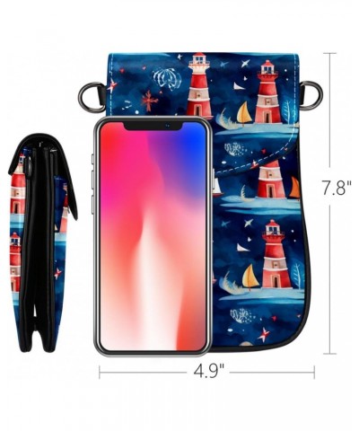 Crossbody Bags for Women,Crossbody Bag Men,Small Sling Bag,Anchor Lighthouse Ship Fish,Crossbody Purse $12.82 Crossbody Bags