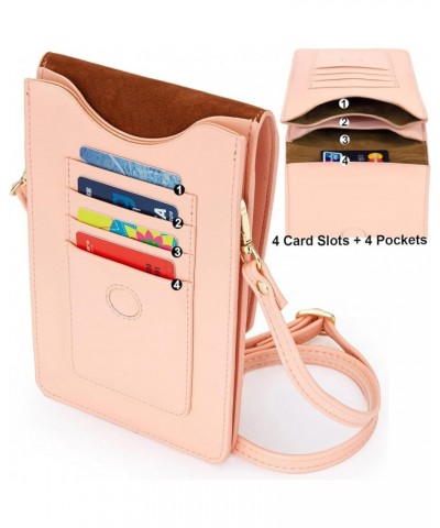 Womens Cellphone Crossbody Bag Small Light Leather Shoulder Purse Handbag Card Wallet Lanyard Case Girls Satchel Pouch Touch ...