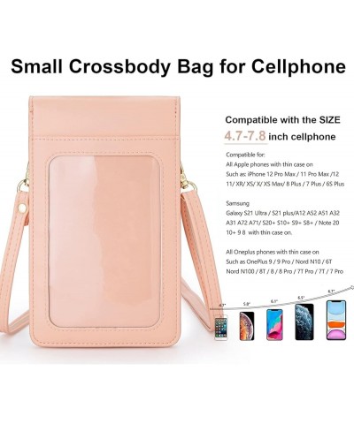 Womens Cellphone Crossbody Bag Small Light Leather Shoulder Purse Handbag Card Wallet Lanyard Case Girls Satchel Pouch Touch ...