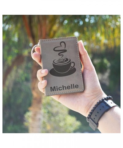 ID Holder Wallet, Hibiscus Flower 1, Personalized Engraving Included (Light Brown) Black with Gold $15.11 Wallets