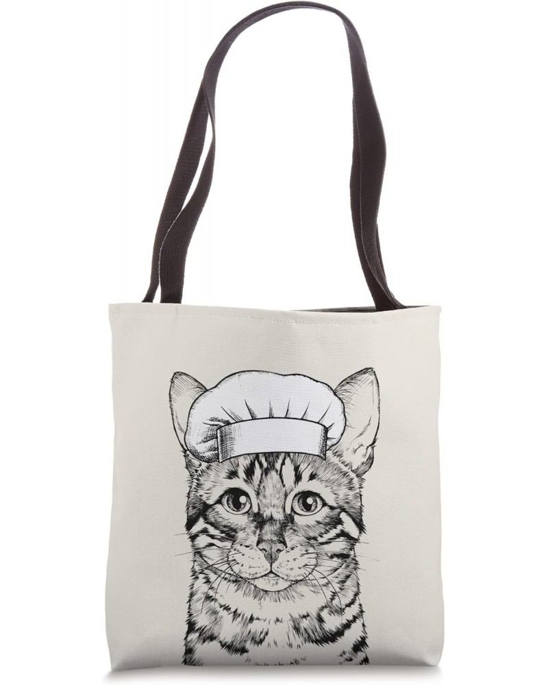 Bengal Cat Cook Chef Funny Cooking Tote Bag $14.03 Totes