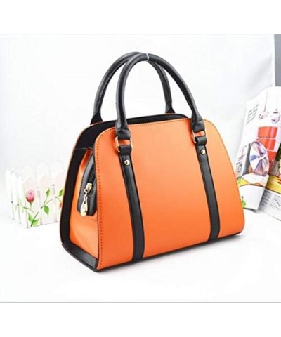 Women's Ladies PU Leather Shoulder With Bow Decoration Top-handle Handle Bags Satchel Tote Purse Crossboby Orange Orange $17....