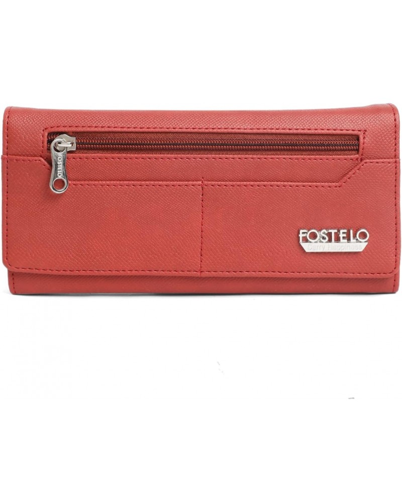 Women's Kiwi Two Fold Wallet (Red) (FC-106), Red, Mediu,, Casual $14.58 Wallets