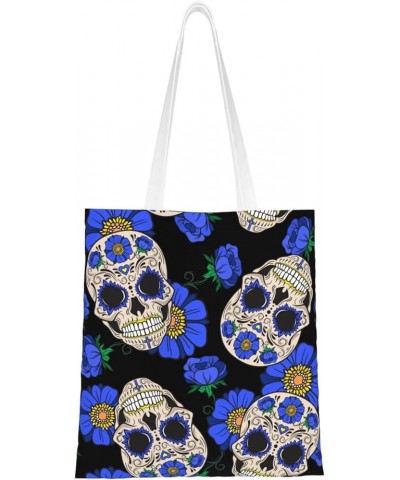 Halloween Skulls Single Shoulder Fashion Canvas Tote Shopping Bags Handbags For Men And Women Halloween Skulls25 $11.92 Totes