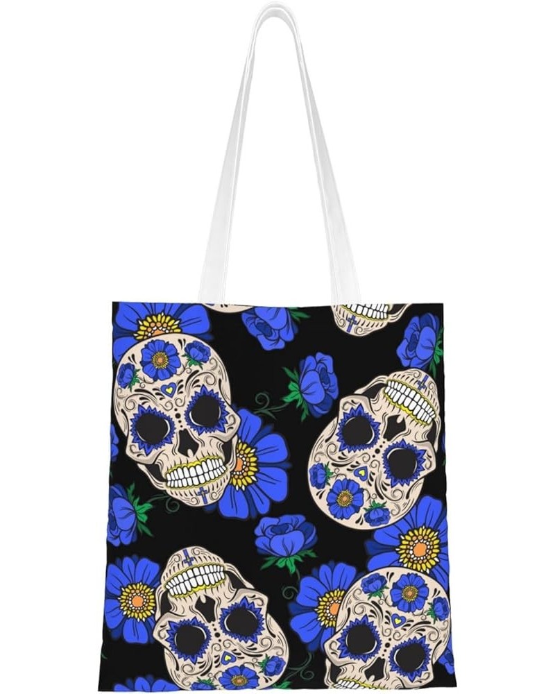 Halloween Skulls Single Shoulder Fashion Canvas Tote Shopping Bags Handbags For Men And Women Halloween Skulls25 $11.92 Totes