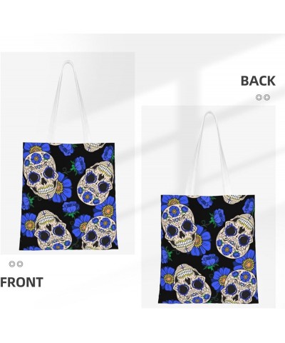 Halloween Skulls Single Shoulder Fashion Canvas Tote Shopping Bags Handbags For Men And Women Halloween Skulls25 $11.92 Totes