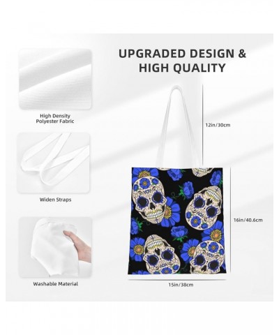 Halloween Skulls Single Shoulder Fashion Canvas Tote Shopping Bags Handbags For Men And Women Halloween Skulls25 $11.92 Totes