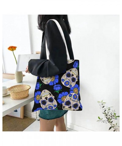 Halloween Skulls Single Shoulder Fashion Canvas Tote Shopping Bags Handbags For Men And Women Halloween Skulls25 $11.92 Totes