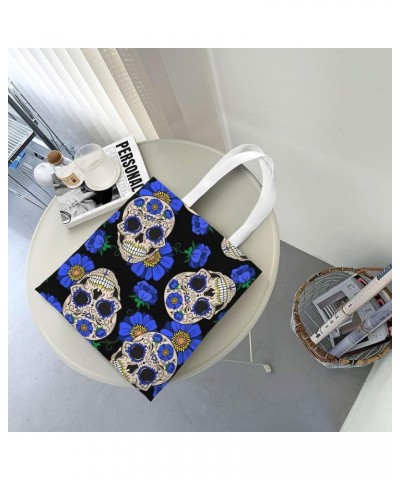 Halloween Skulls Single Shoulder Fashion Canvas Tote Shopping Bags Handbags For Men And Women Halloween Skulls25 $11.92 Totes