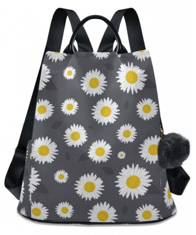 Daisy Print Backpack for Women, Fashion Anti Theft Casual Daypack Shoulder Bag Purse for Travel Work 15 inches $20.50 Backpacks