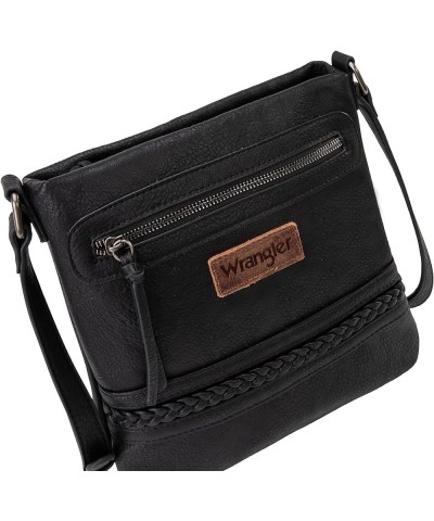 Crossbody Bags for Women Western Hand Woven Satchel Purse Woven-smoky Black $32.44 Crossbody Bags