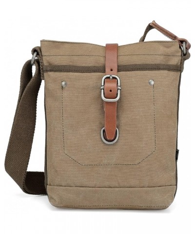 TSD Brand Forest Canvas Crossbody Bag Olive $22.08 Crossbody Bags