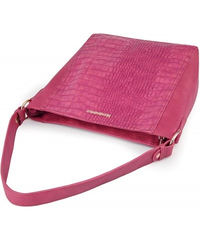 Purses for Women Shoulder Purses and Handbags Hobo Bags for Women Crocodile Hot Pink $14.74 Hobo Bags