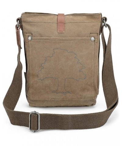 TSD Brand Forest Canvas Crossbody Bag Olive $22.08 Crossbody Bags