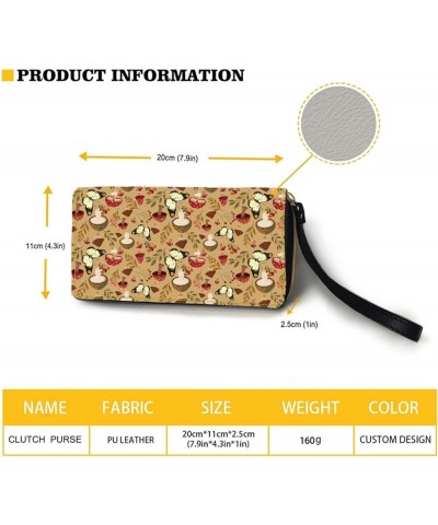 Sunflower Flag Print PU Leather Wallet for Women Zip Around Cell Phone Credit Card Holder Clutch Purse with Wrist Strap for T...