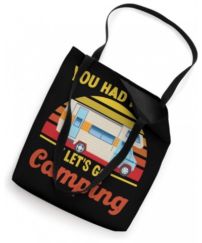 Let's Go Camping Motorhome Campervan Girl Retro Vintage Tote Bag $12.53 Totes