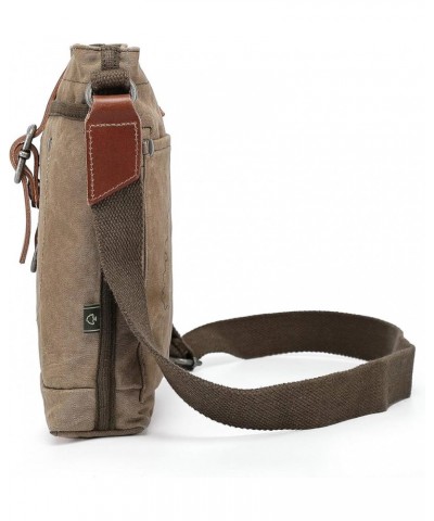 TSD Brand Forest Canvas Crossbody Bag Olive $22.08 Crossbody Bags