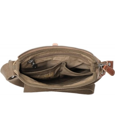 TSD Brand Forest Canvas Crossbody Bag Olive $22.08 Crossbody Bags