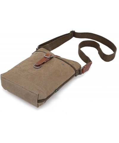 TSD Brand Forest Canvas Crossbody Bag Olive $22.08 Crossbody Bags