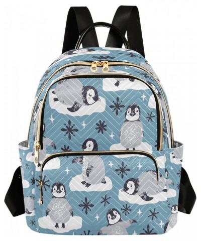 Women Backpack Purse Cute Penguins Snowflakes Fashion Shoulder Bags Travel Backpack Small Daypacks S Small $12.48 Backpacks