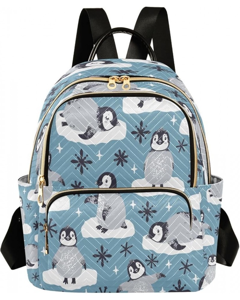 Women Backpack Purse Cute Penguins Snowflakes Fashion Shoulder Bags Travel Backpack Small Daypacks S Small $12.48 Backpacks